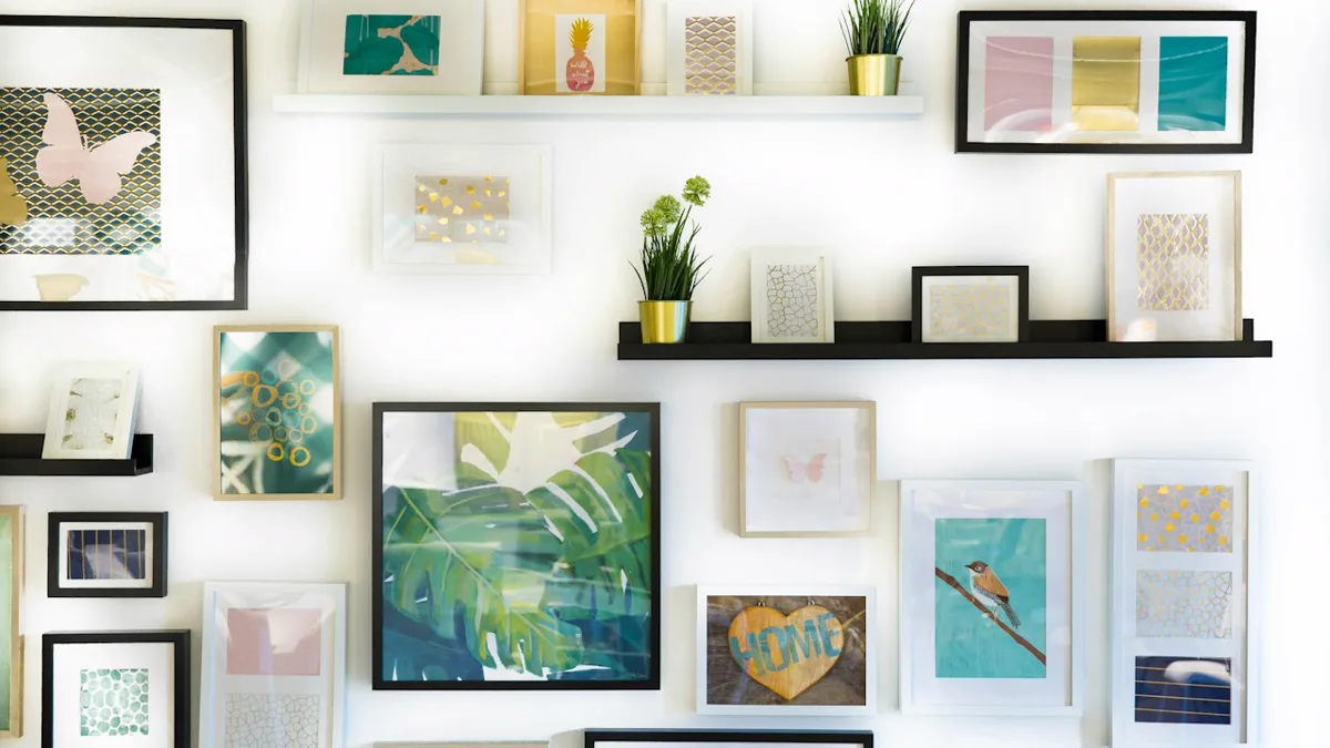 best things to sell on etsy: handcrafted ceramics, scented candles, and wooden home decor items on display table